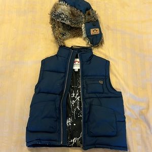 Appman Boys puffer vest lightly warm & Appman hat